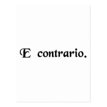 From a contrary position. postcards