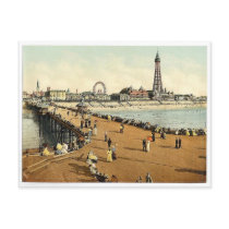 From North Pier, Blackpool, England vintage Photoc Postcard