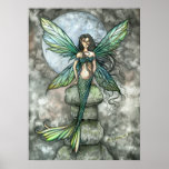 From Sea to Sky Mermaid Fairy Art Poster Print