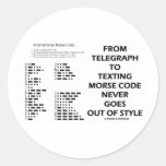 From Telegraph To Texting Morse Code Never Style Sticker