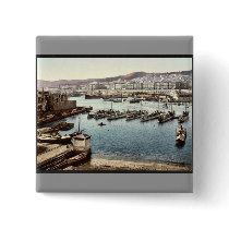 From the admiralty, Algiers, Algeria vintage Photo Pinback Buttons
