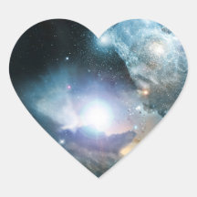 From the Ashes of the First Stars Heart Stickers