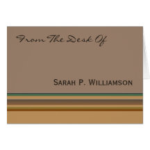 From the Desk Of Striped Card