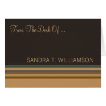 From the Desk Of Stripes Card