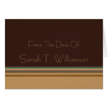 From the Desk Of Stripes Greeting Card