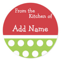 "From the Kitchen of" Christmas Sticker