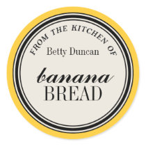"From the Kitchen of" Circle Label Template Round Sticker