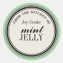 "From the Kitchen of" Circle Label Template Stickers