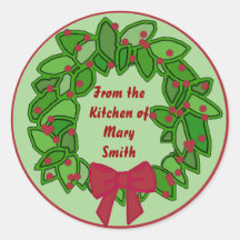 From the Kitchen of ...Holiday Canning Labels Stickers