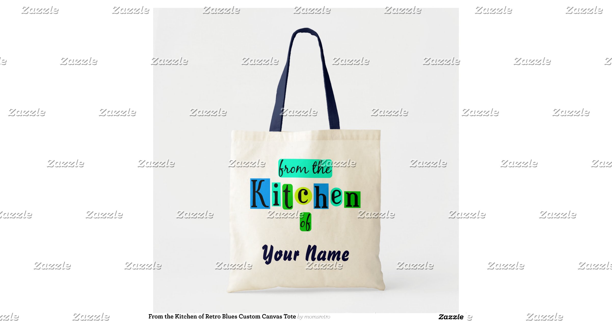 ... the Kitchen of Retro Blues Custom Canvas Tote Budget Tote Bag | Zazzle ... the Kitchen of Retro Blues Custom Canvas Tote Budget Tote Bag | Zazzle