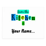From the Kitchen of Retro Blues Recipe Card Postcards