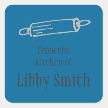 "From The Kitchen Of" Rolling Pin Stickers