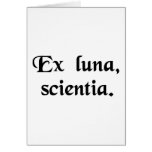 From the moon, knowledge. greeting cards
