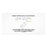 From Tryptophan To Serotonin (Chemistry Humour) photo cards
