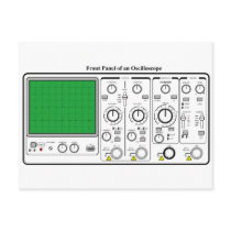 Front Panel of an Oscilloscope Voltage Tester Post Card