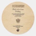 Front Piece to Much Ado About Nothing Quarto Sticker