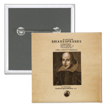 Front Piece to Shakespeare's First Folio Button