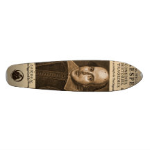 Front Piece to Shakespeare's First Folio Custom Skate Board