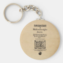 Front Piece to the A Midsummer Nights Dream Quarto Key Chains