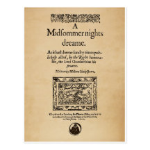 Front Piece to the A Midsummer Nights Dream Quarto Postcards