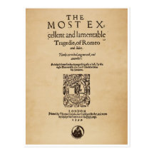 Front Piece to the Romeo & Juliet Quarto (1599) Postcards