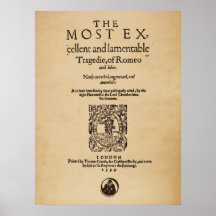 Front Piece to the Romeo & Juliet Quarto (1599) Print