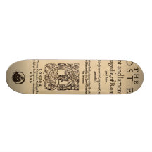 Front Piece to the Romeo & Juliet Quarto (1599) Skate Board Deck