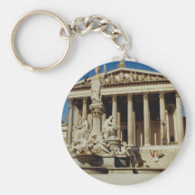 Front view of the Vienna parliament, Austria Keychain