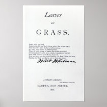 Frontispiece to 'Leaves of Grass' Poster