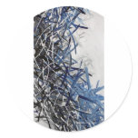 Frost Lined Intensions Round Sticker