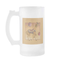 Frosted Cup - Carousel Giraffe Coffee Mug