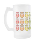 Frosted Glass - Cute Rainbow Owl Pattern
