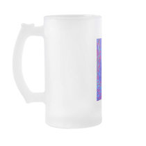 Frosted Glass Mug Moody Blue&Red Guitar Vibrations