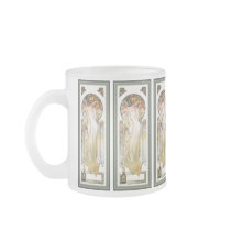 Frosted Glass Mug:  Mucha -  Sylvais Perfume Ad
