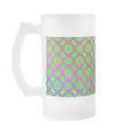 Frosted Glass - Rainbow Mandala Fractal Pattern Mugs