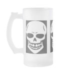 Frosted Glass Skull Mug