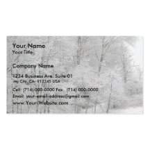 Frosted Tree Line Business Cards