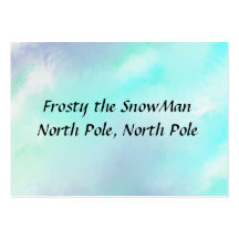 Frosty Business Card- Teal, Green Purple