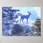 Frosty Forest Clearing Poster