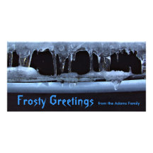 Frosty Greetings Photocard 2 Personalisierte Photo Karte