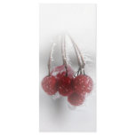 Frosty Red Berries Winter Wedding Program rack cards