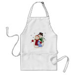 Frosty Snowman Family - Blue Aprons