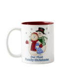Frosty Snowman Family - Blue First mugs