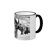 Frosty Yellowstone Bison Coffee Mug