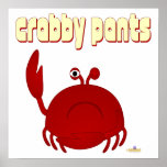 Frowning Red Crab   Pants posters