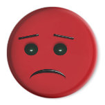 Frowny Face red Magnets