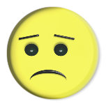 Frowny Face Yellow Refrigerator Magnets