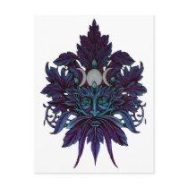 Frozen Green Man God of Leaves Post Card