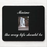frozen waterfall bar harbour Maine Mouse Mats