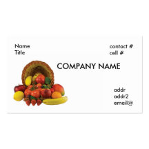fruit and vegetable cornucopia business card